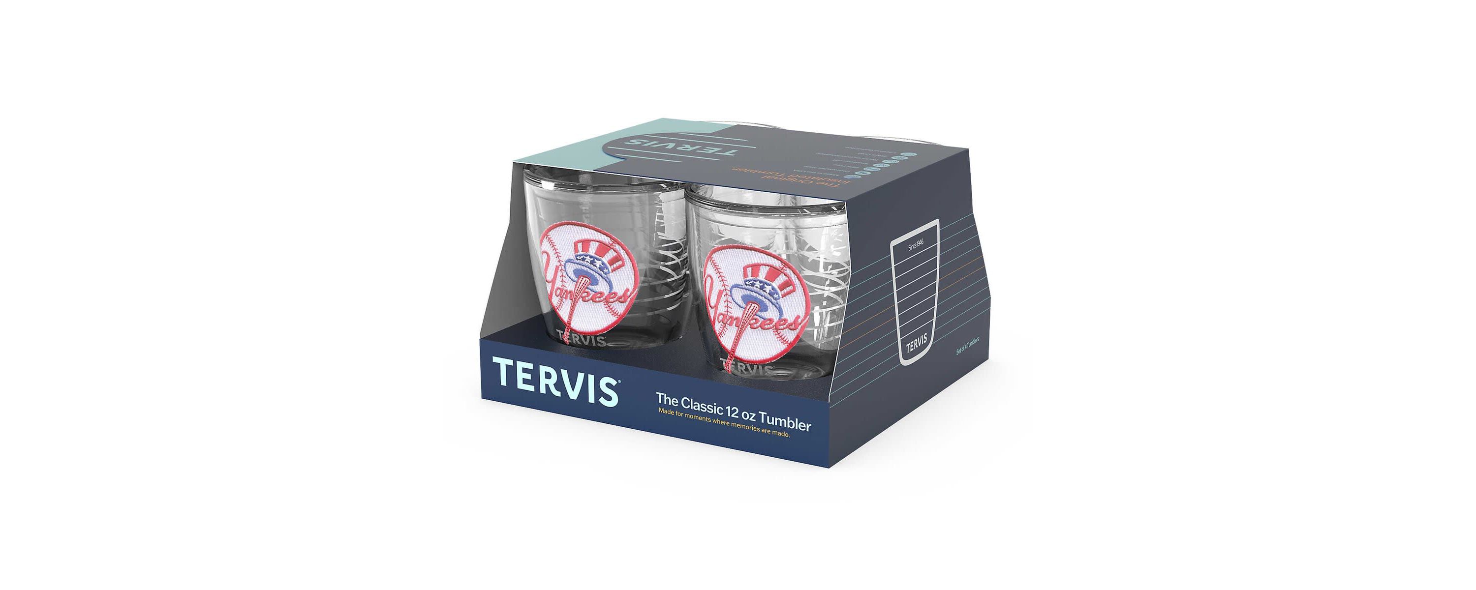 MLB New York Yankees Four-Pack 12oz. Emblem Tumbler Set