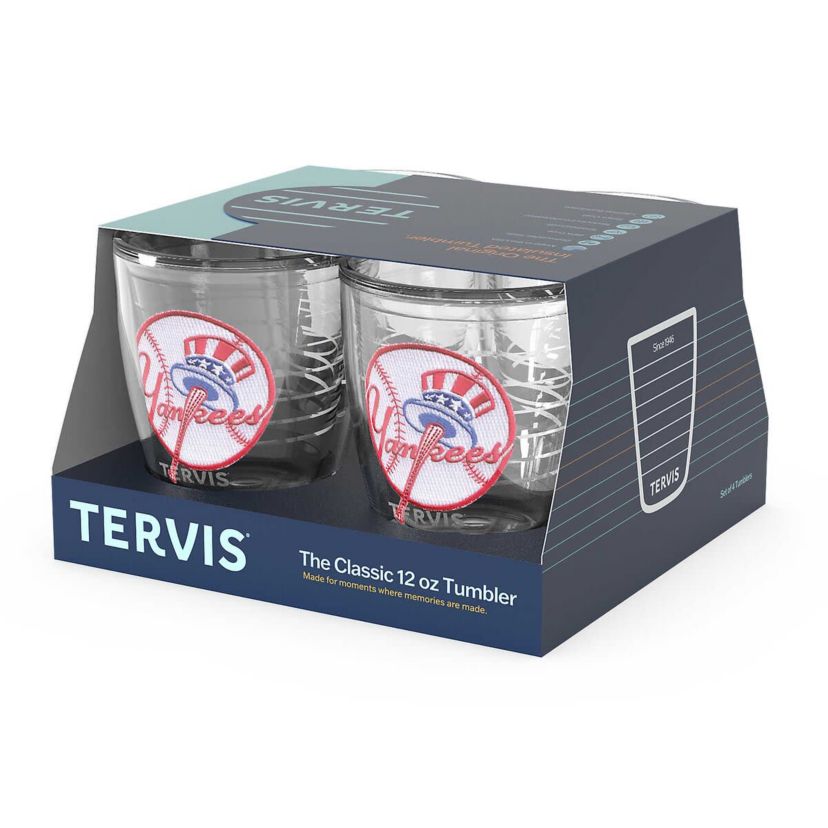 MLB New York Yankees Four-Pack 12oz. Emblem Tumbler Set