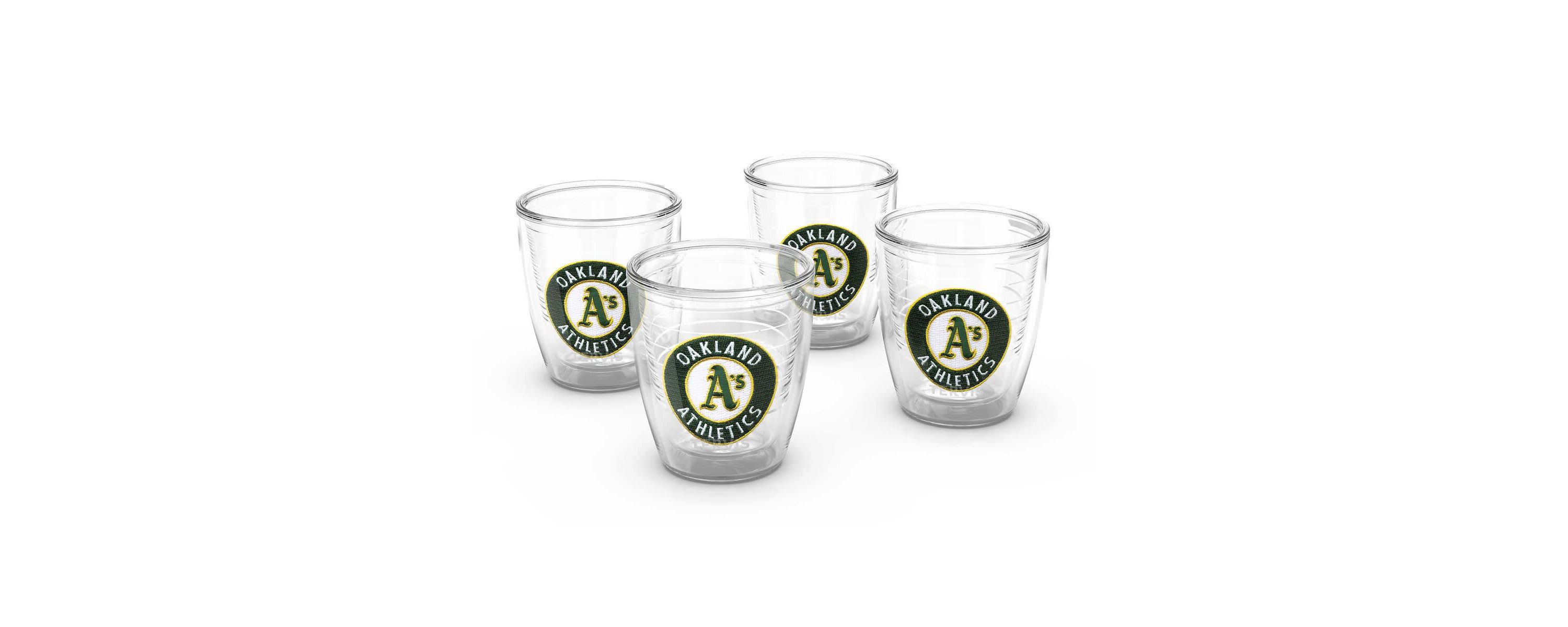 Cooperstown Teams Oakland Athletics Four-Pack 12oz. Emblem Tumbler Set