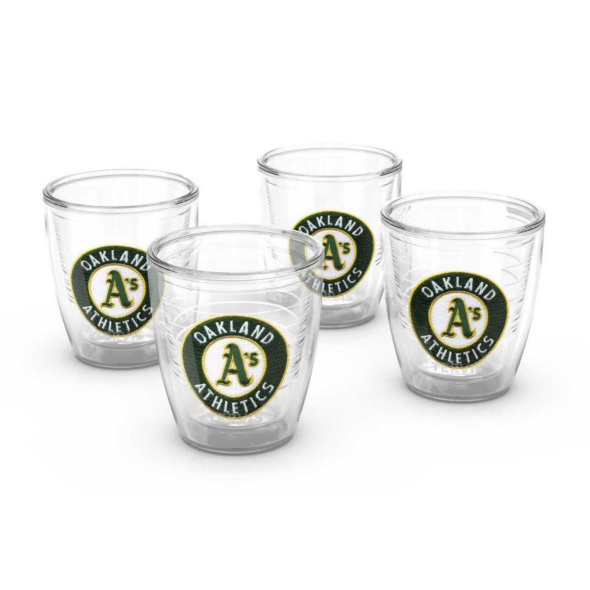 Cooperstown Teams Oakland Athletics Four-Pack 12oz. Emblem Tumbler Set