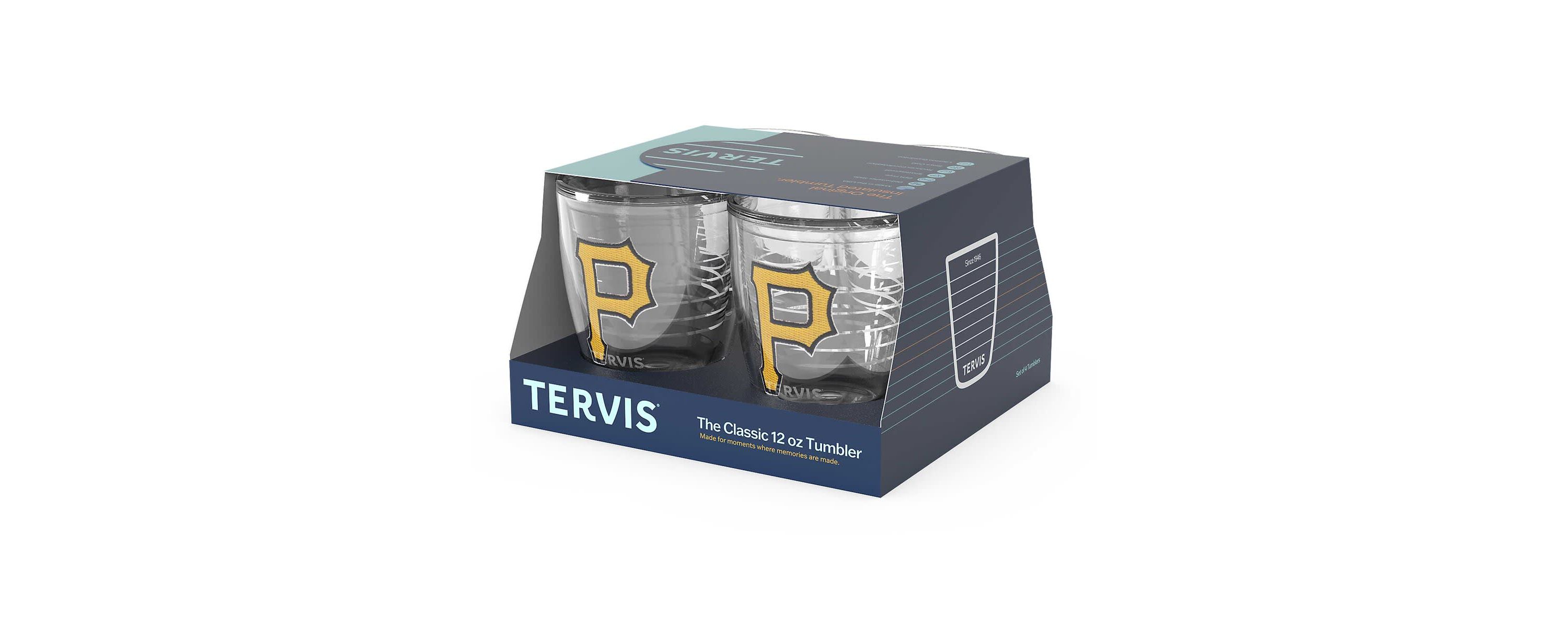 MLB Pittsburgh Pirates Four-Pack 12oz. Emblem Tumbler Set