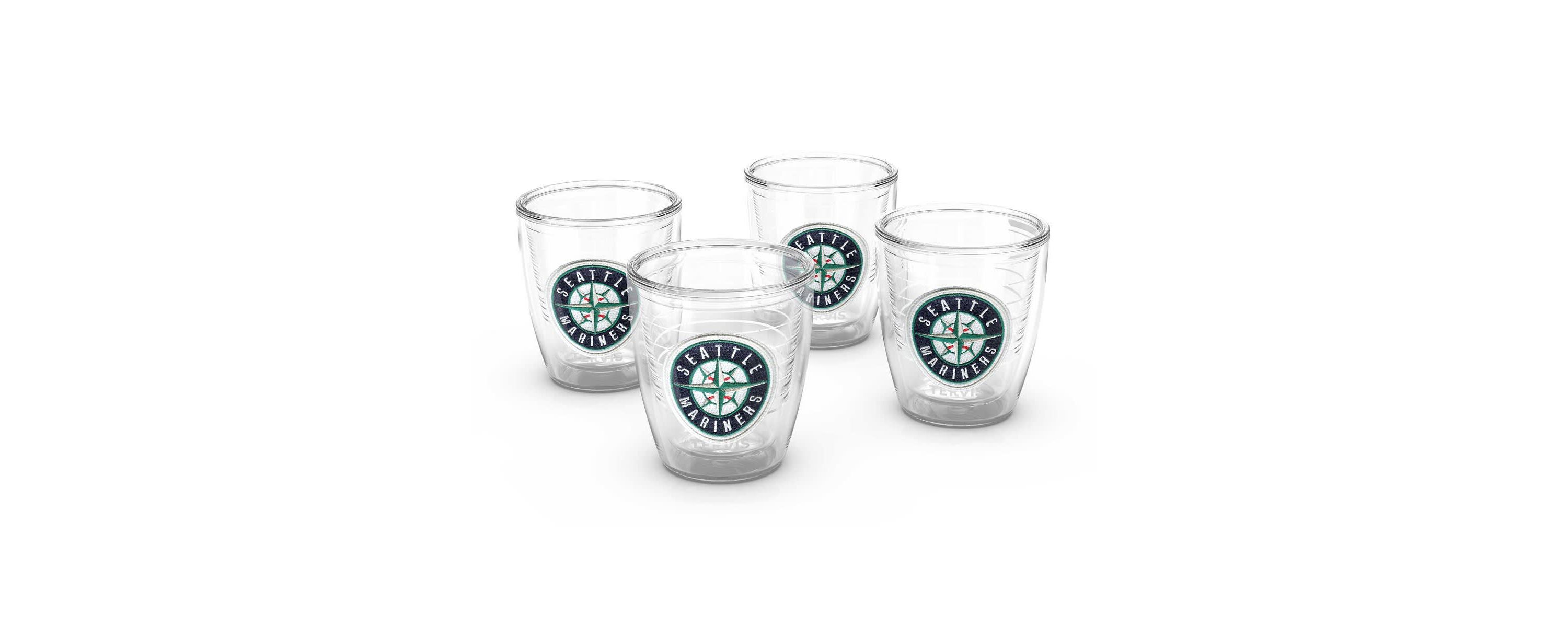MLB Seattle Mariners Four-Pack 12oz. Emblem Tumbler Set