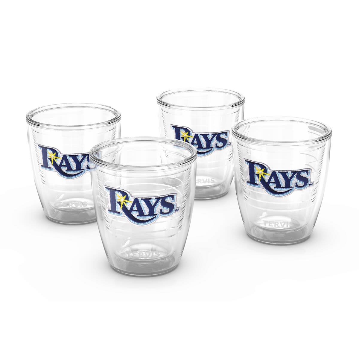 MLB Tampa Bay Rays Four-Pack 12oz. Emblem Tumbler Set