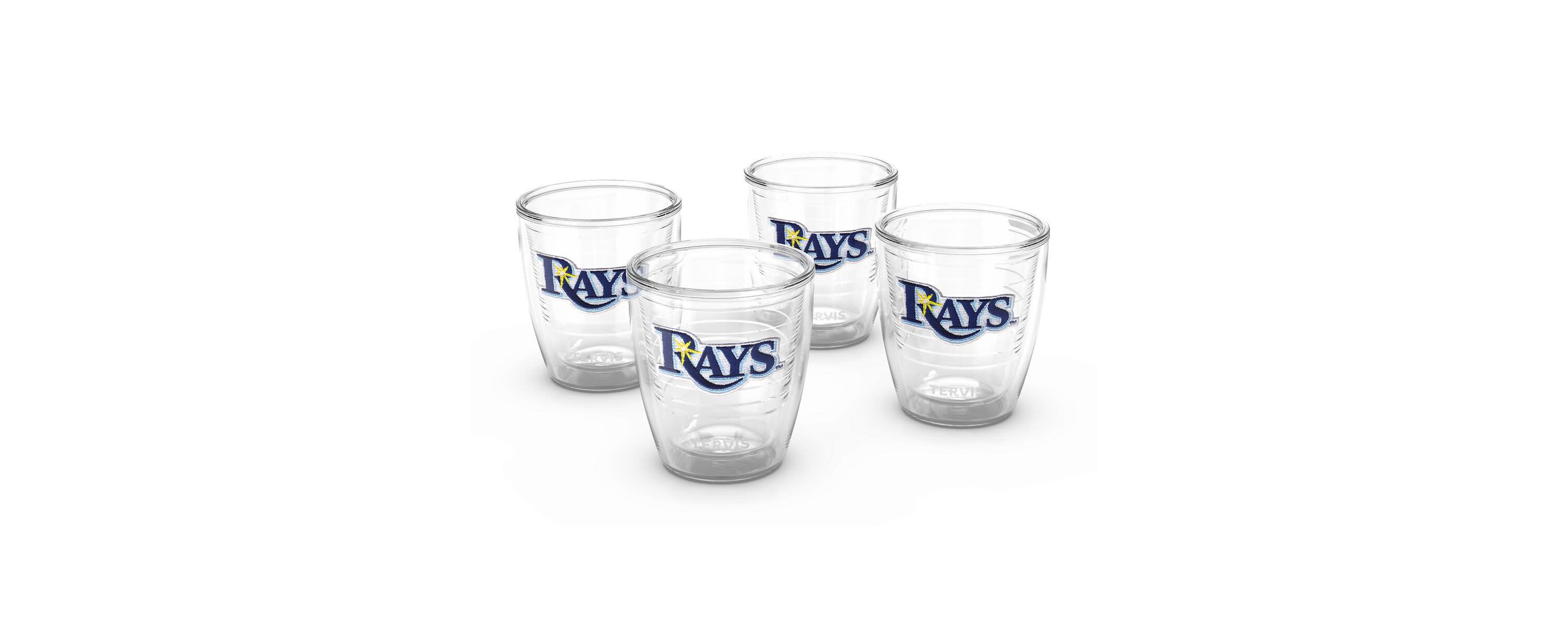 MLB Tampa Bay Rays Four-Pack 12oz. Emblem Tumbler Set