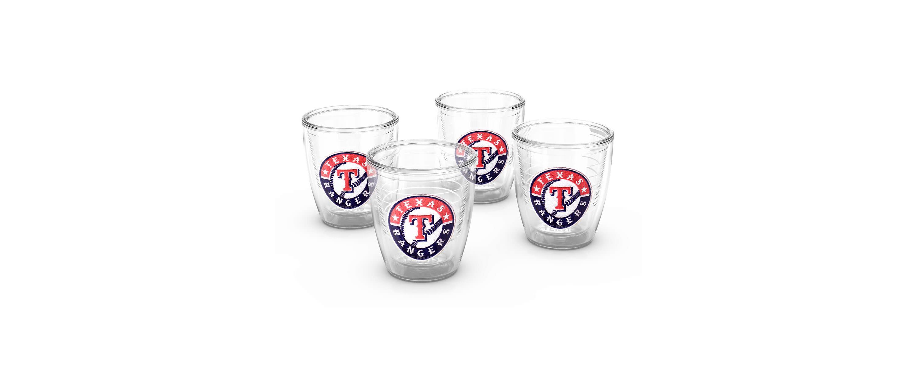 MLB Texas Rangers Four-Pack 12oz. Emblem Tumbler Set