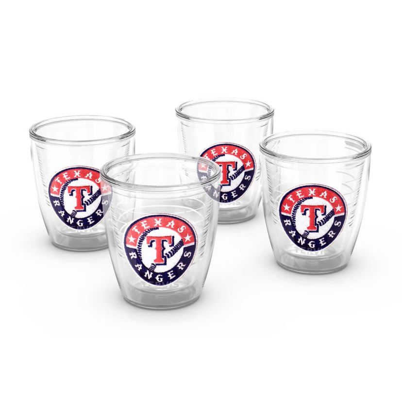 MLB Texas Rangers Four-Pack 12oz. Emblem Tumbler Set