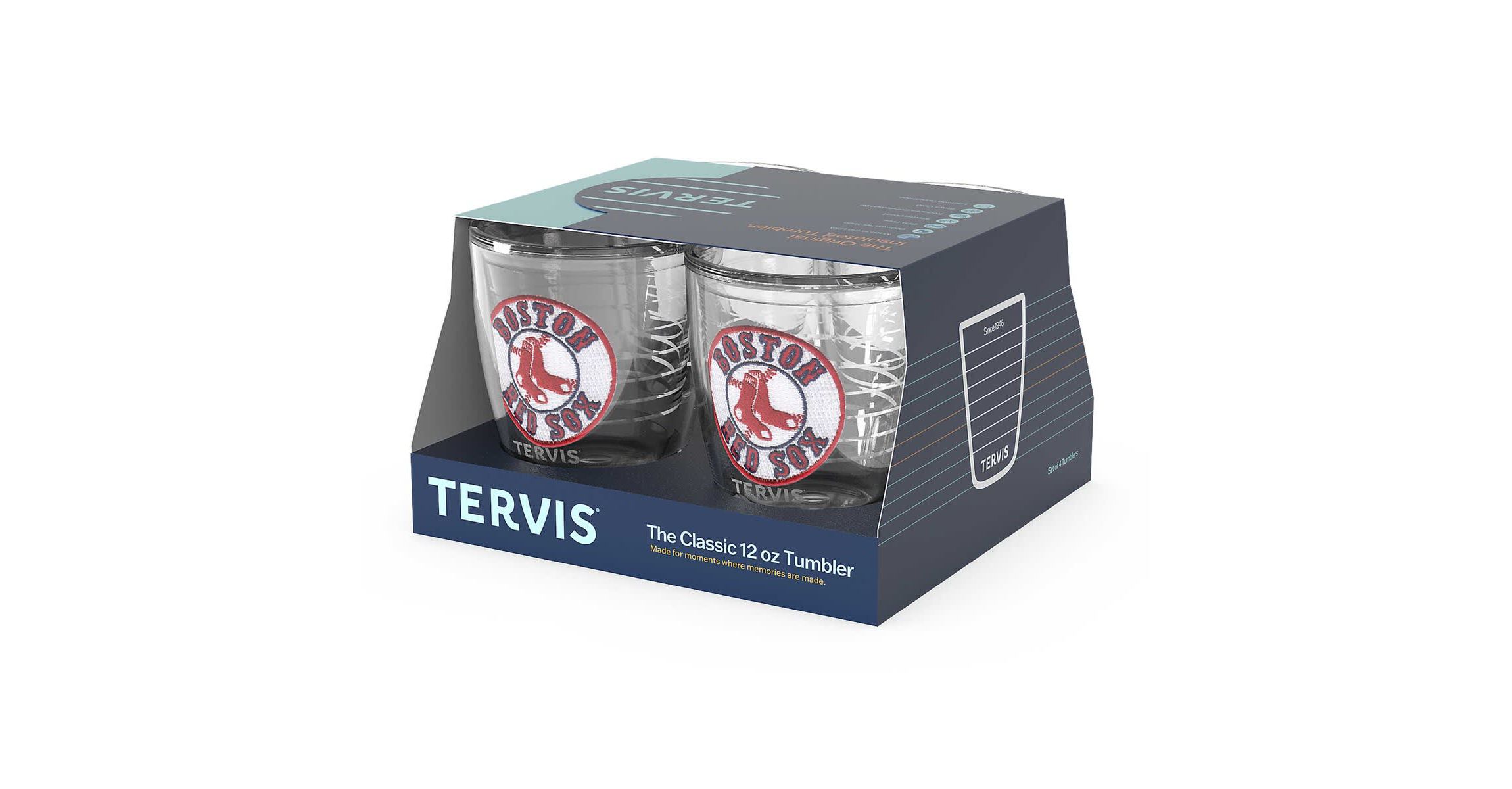 Boston Red Sox MLB Boston Sox Four-Pack 12oz. Emblem Tumbler Set
