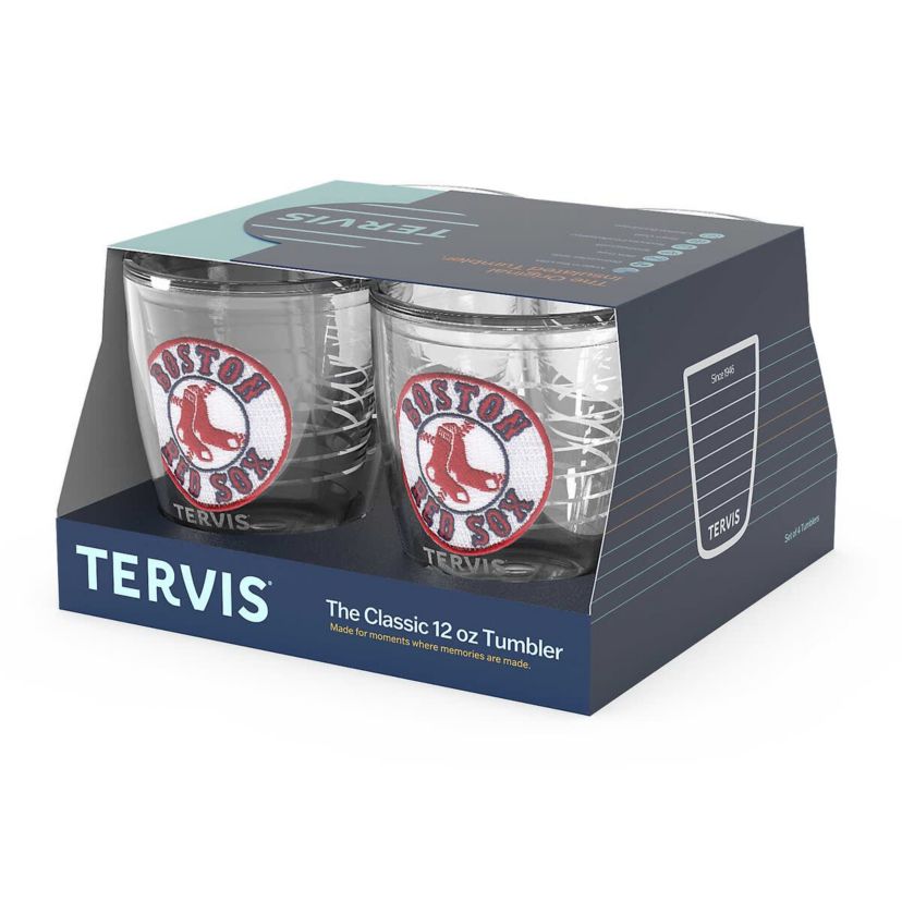 Boston Red Sox MLB Boston Sox Four-Pack 12oz. Emblem Tumbler Set