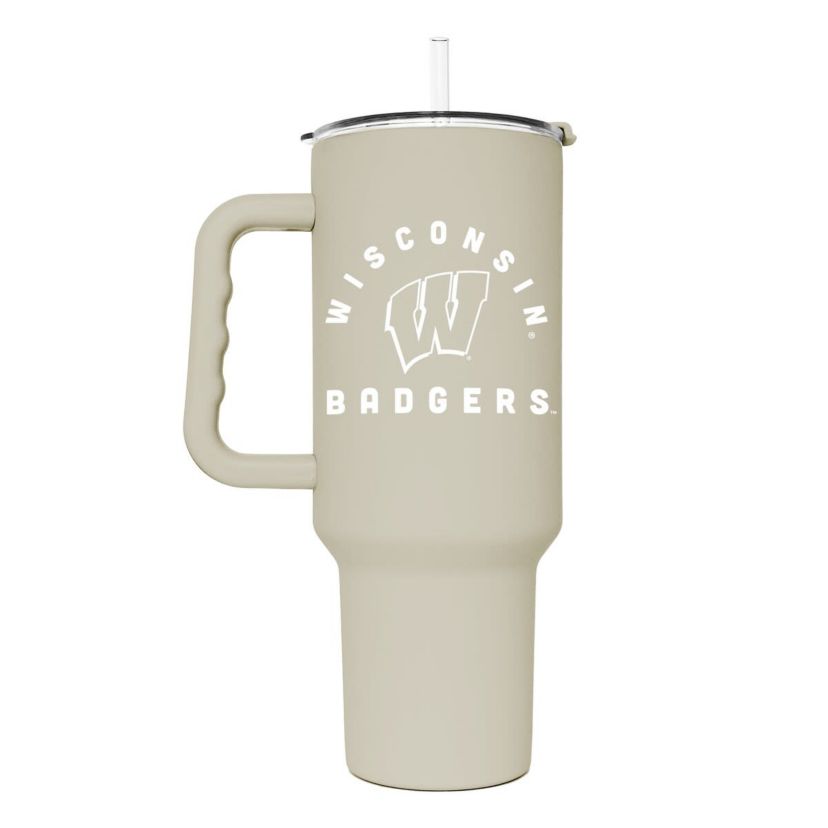 NCAA Wisconsin Badgers 40oz. Sand Soft Touch Tumbler