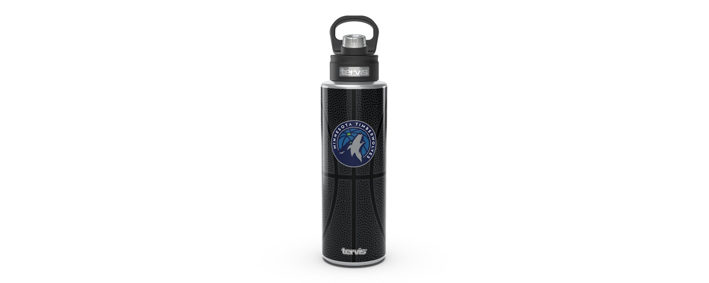 NBA Minnesota Timberwolves 40oz. Leather Wide Mouth Water Bottle