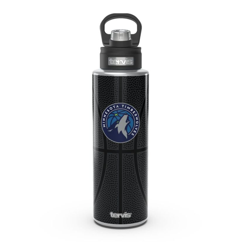 NBA Minnesota Timberwolves 40oz. Leather Wide Mouth Water Bottle