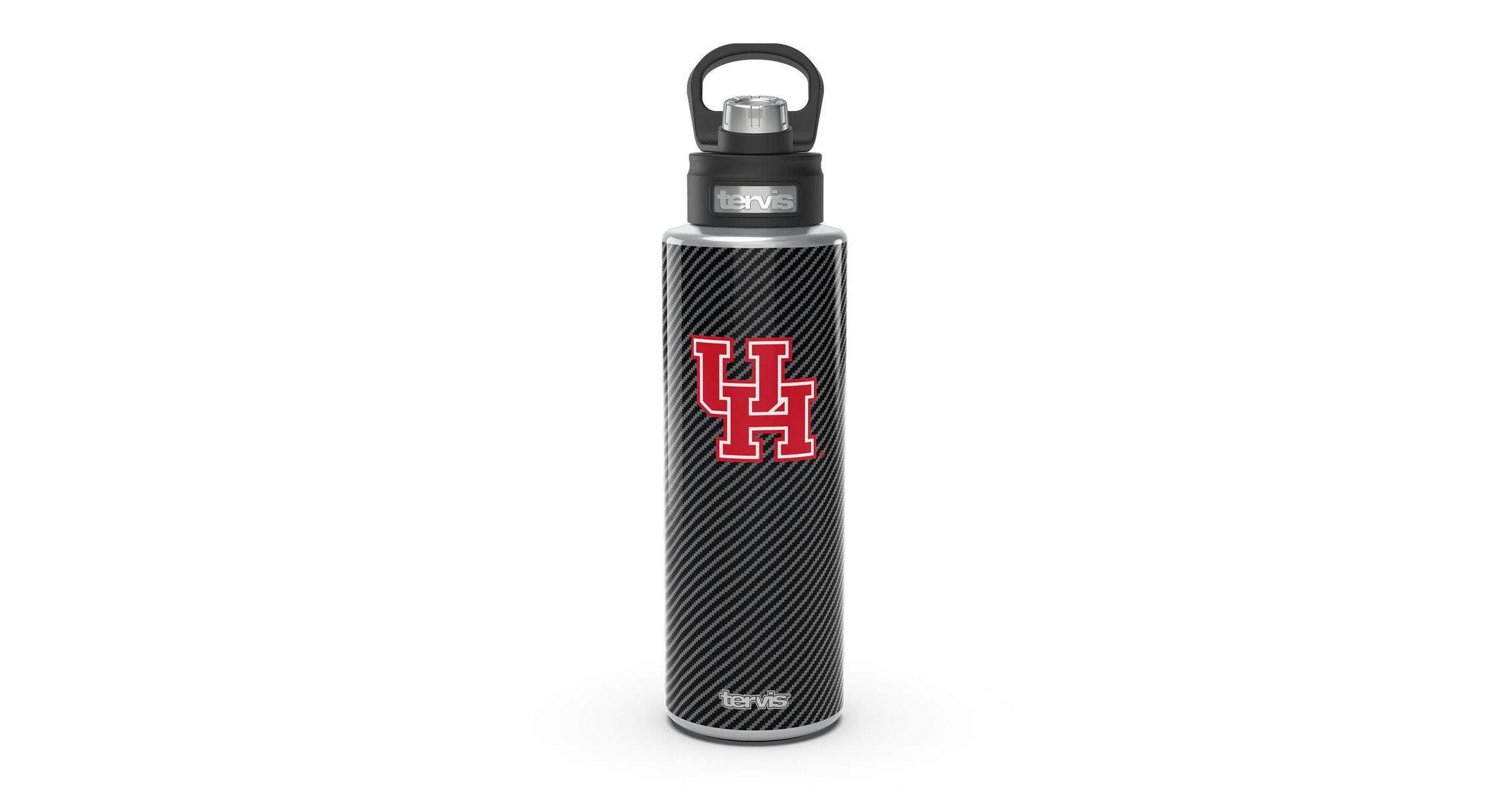 NCAA Houston Cougars 40oz. Carbon Fiber Wide Mouth Water Bottle