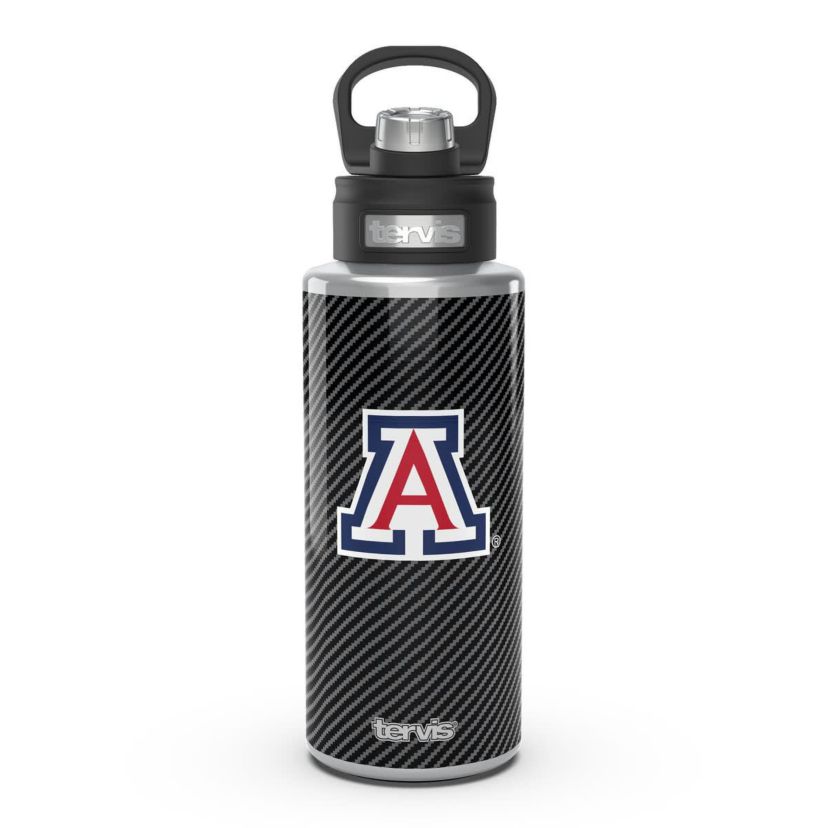 NCAA Arizona Wildcats 32oz. Carbon Fiber Wide Mouth Water Bottle