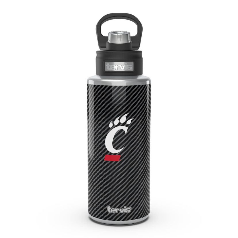 NCAA Cincinnati Bearcats 32oz. Carbon Fiber Wide Mouth Water Bottle