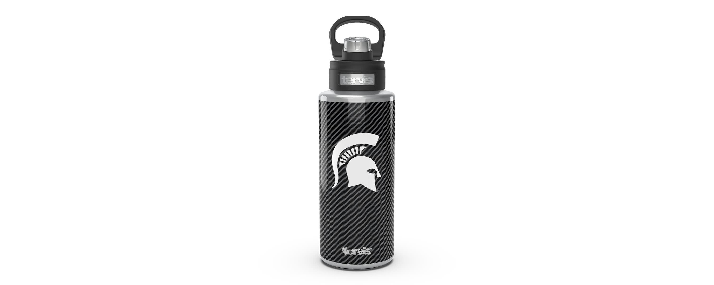 NCAA Michigan State Spartans 32oz. Carbon Fiber Wide Mouth Water Bottle