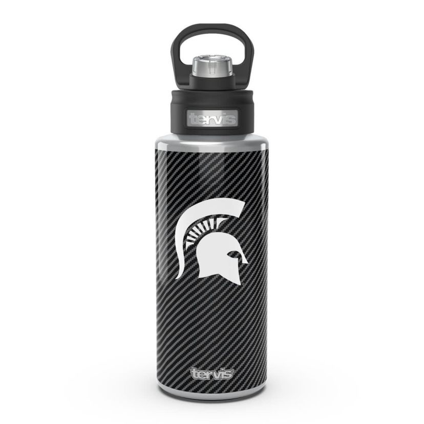 NCAA Michigan State Spartans 32oz. Carbon Fiber Wide Mouth Water Bottle