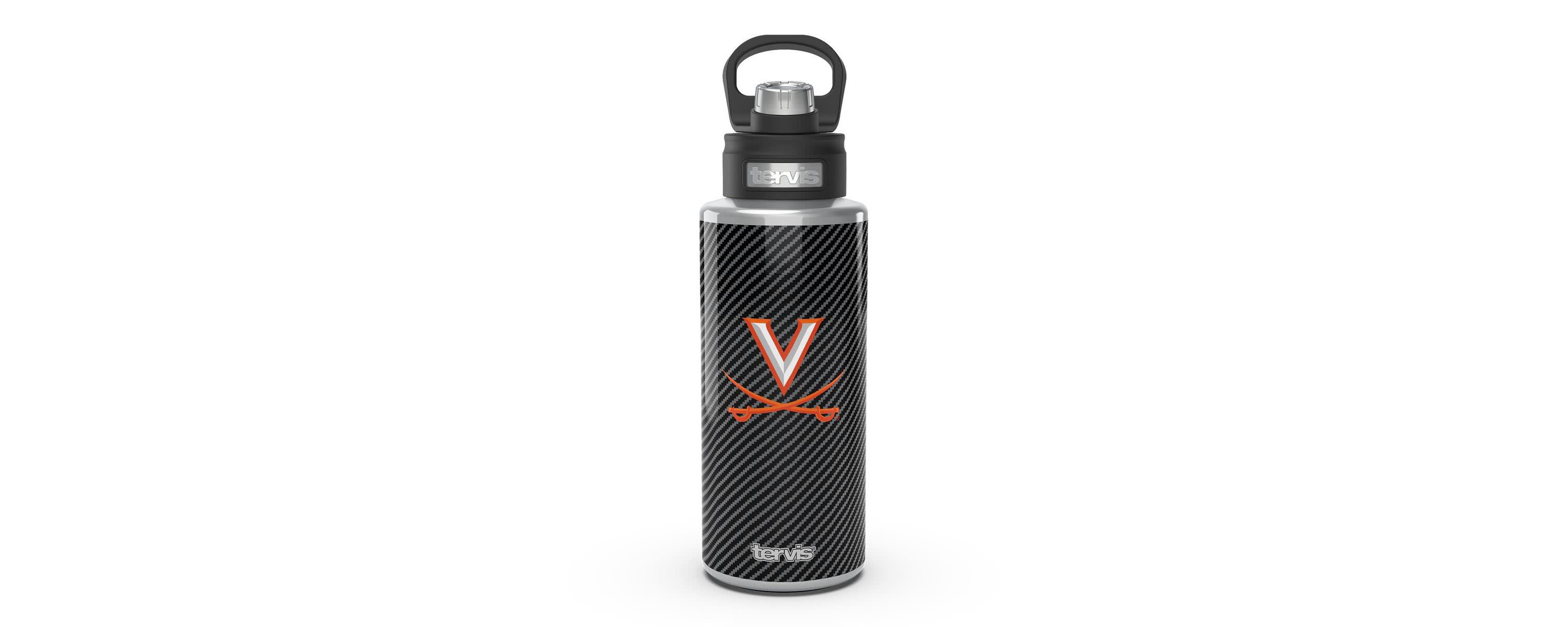 NCAA Virginia Cavaliers 32oz. Carbon Fiber Wide Mouth Water Bottle