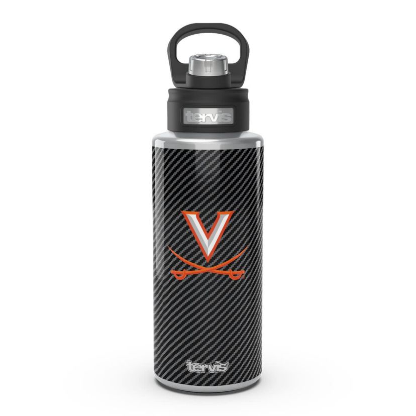 NCAA Virginia Cavaliers 32oz. Carbon Fiber Wide Mouth Water Bottle