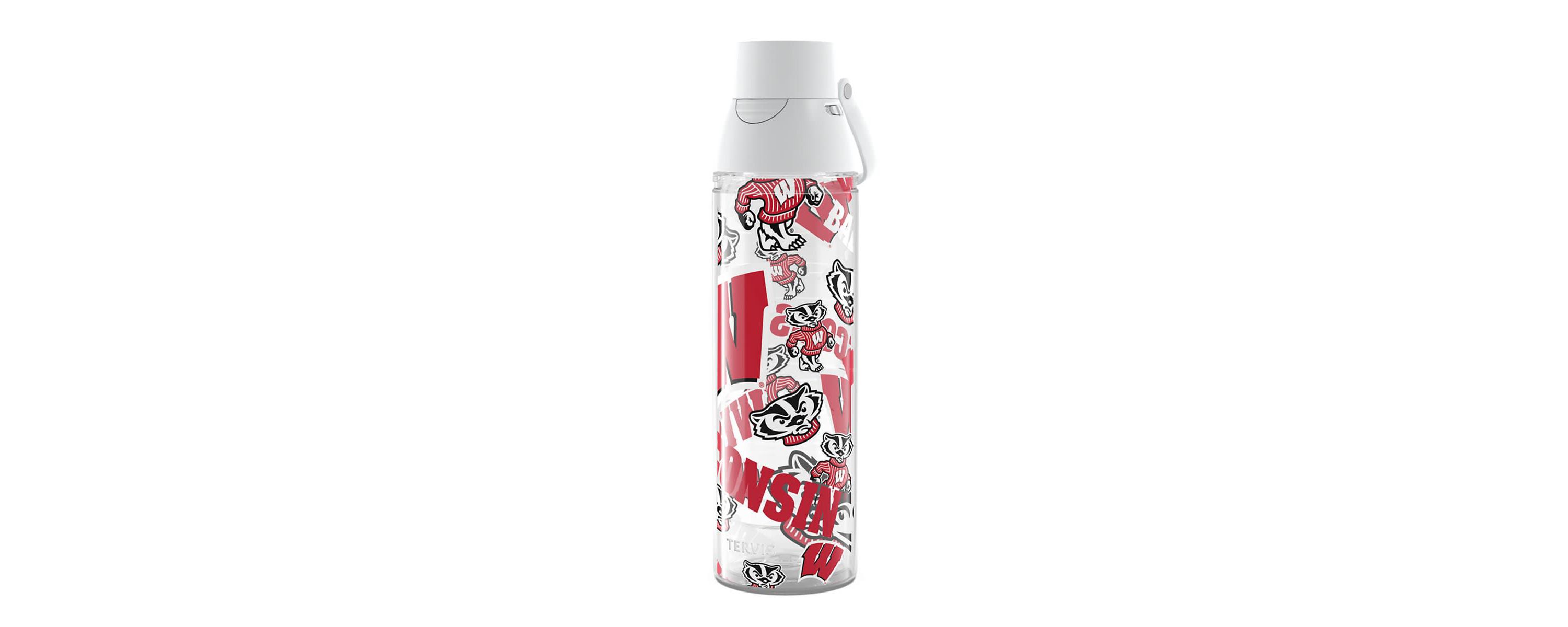 NCAA Wisconsin Badgers 24oz. Allover Venture Lite Water Bottle