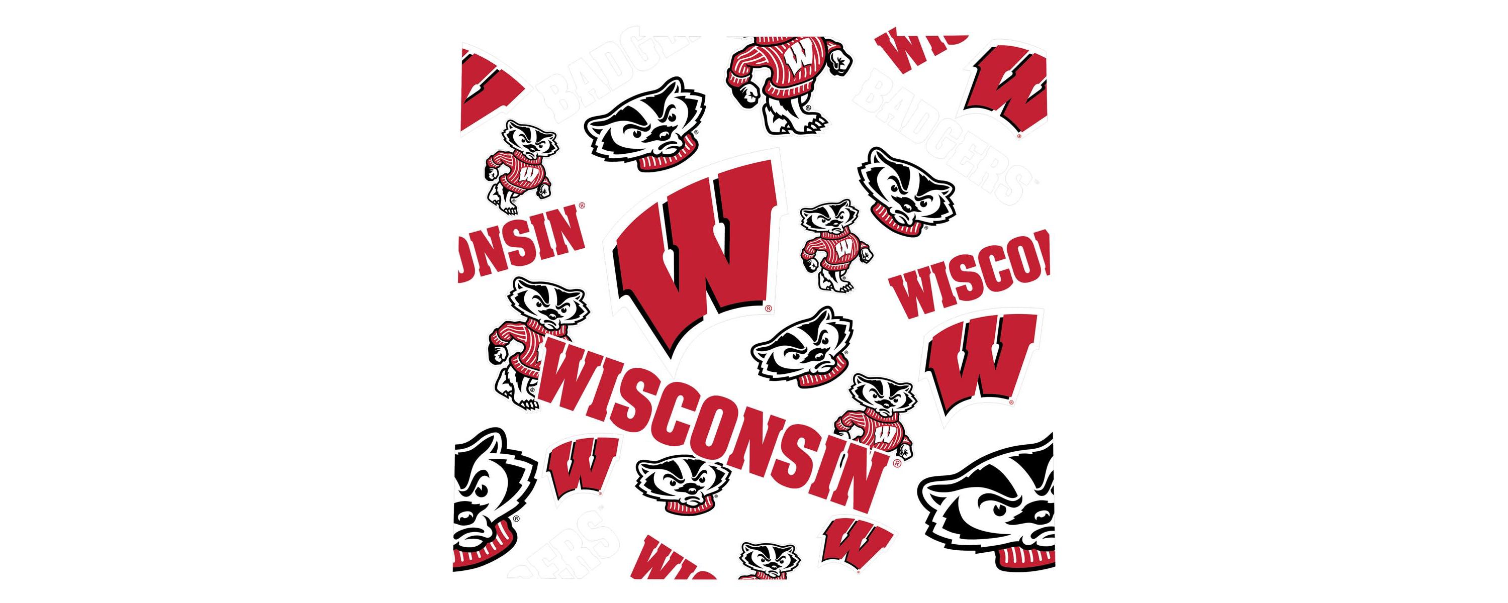 NCAA Wisconsin Badgers 24oz. Allover Venture Lite Water Bottle