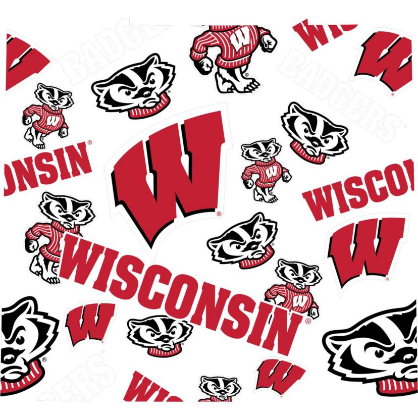 NCAA Wisconsin Badgers 24oz. Allover Venture Lite Water Bottle