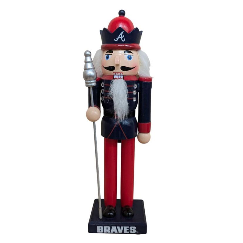 MLB Atlanta Braves 12" Wooden Nutcracker Statue