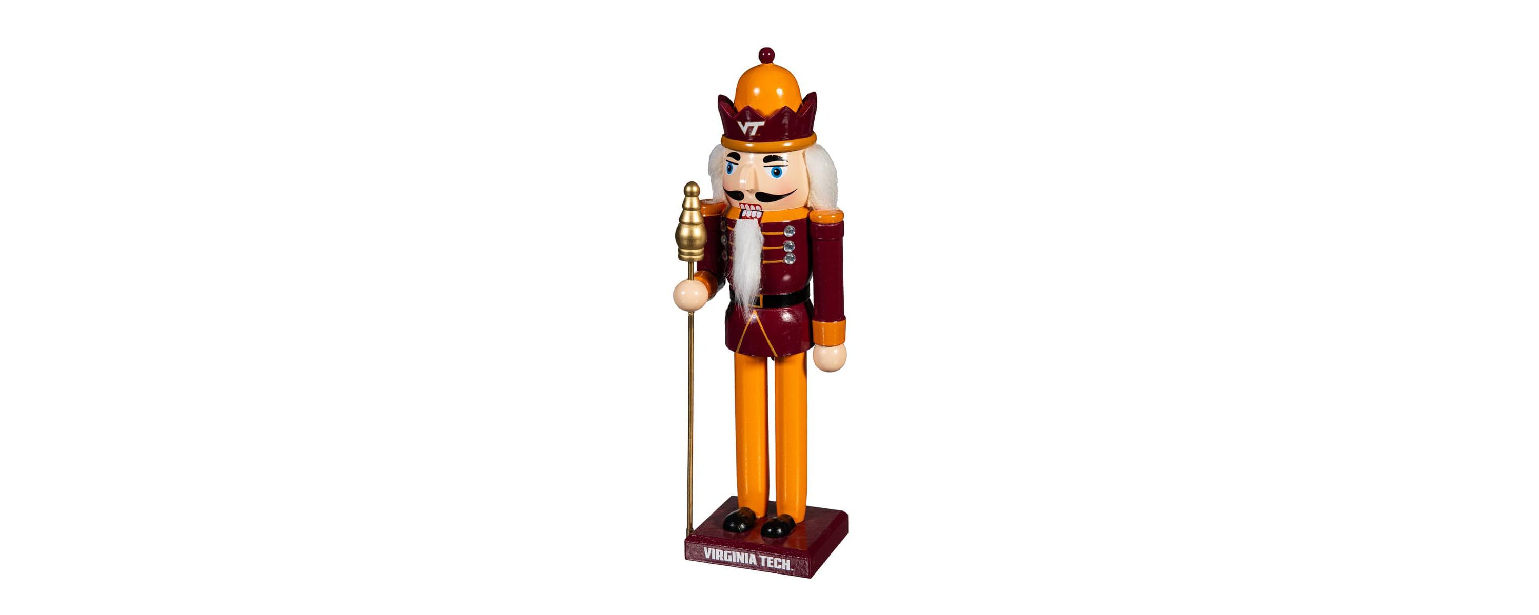 NCAA Virginia Tech Hokies 12" Wooden Nutcracker Statue