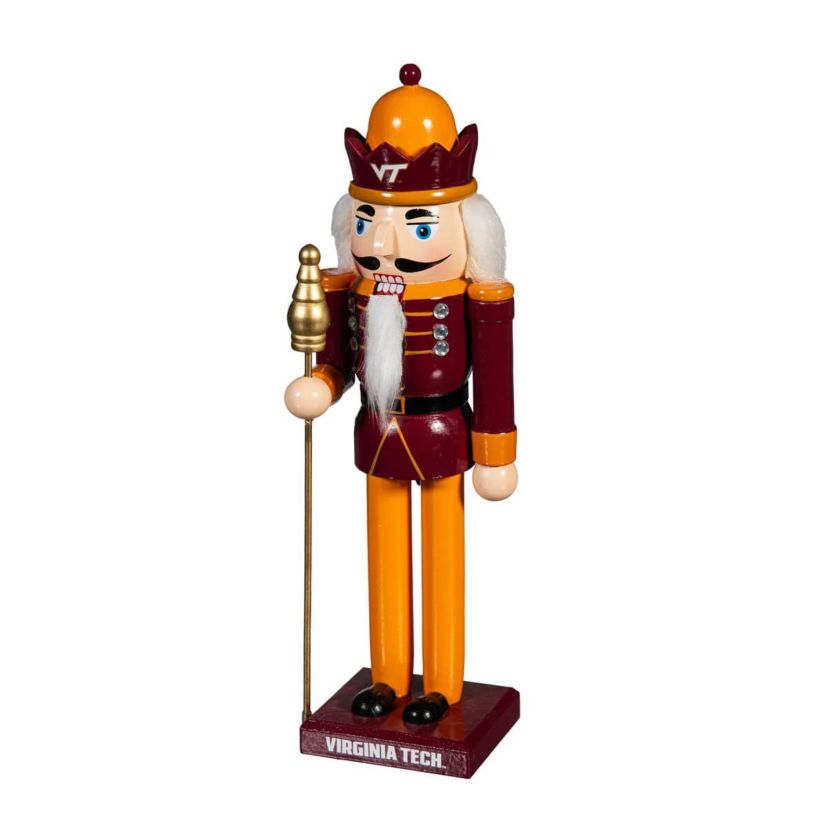 NCAA Virginia Tech Hokies 12" Wooden Nutcracker Statue