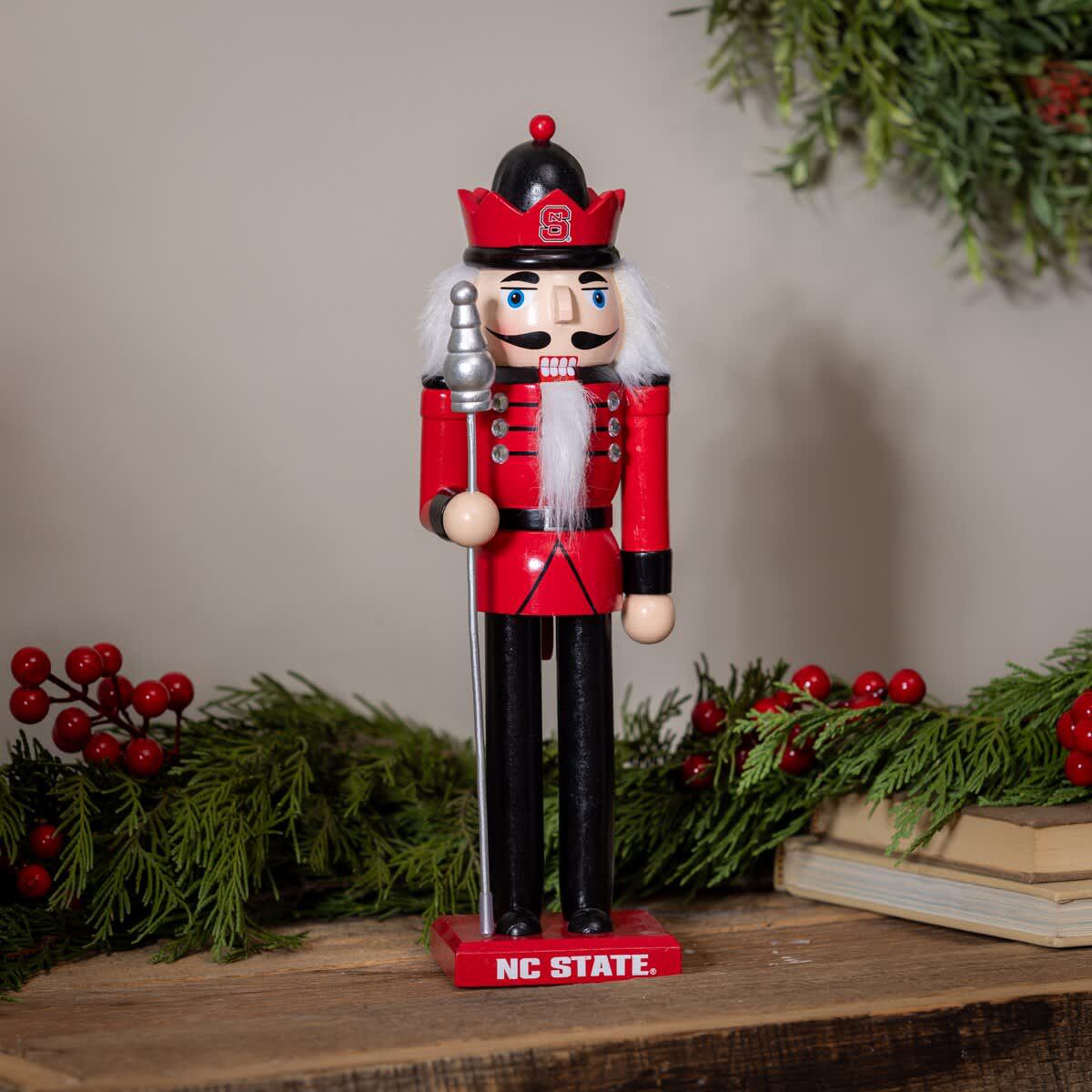 NCAA NC State Wolfpack 12" Wooden Nutcracker Statue