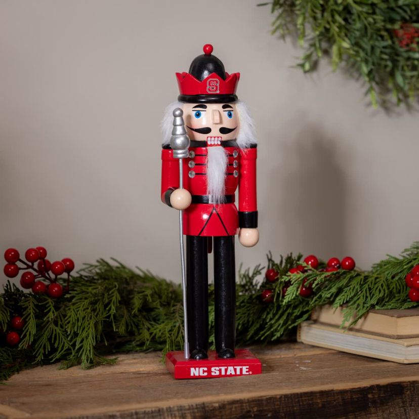 NCAA NC State Wolfpack 12" Wooden Nutcracker Statue