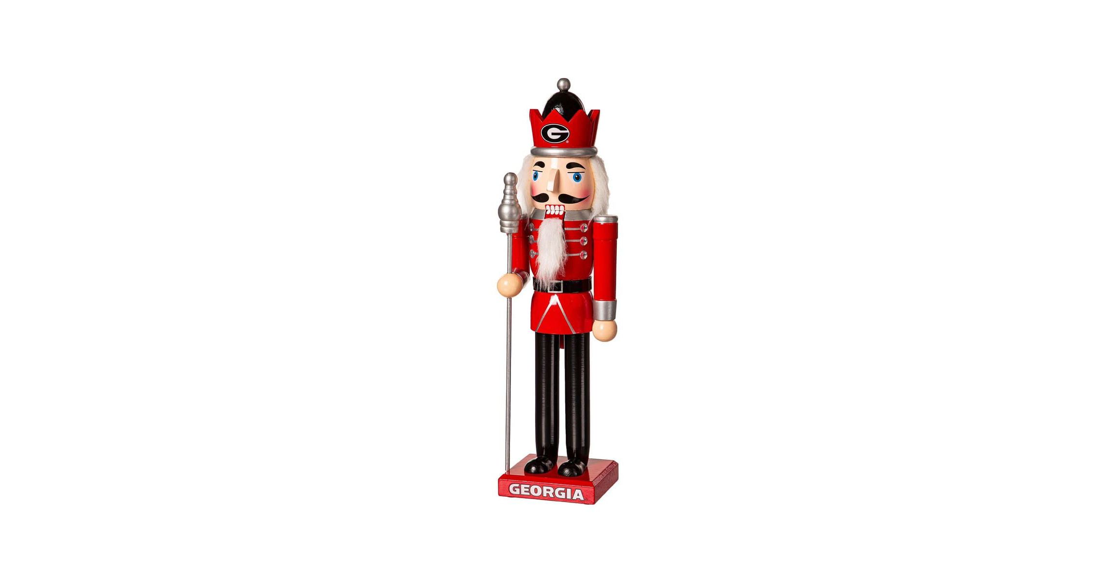 NCAA Georgia Bulldogs 12" Wooden Nutcracker Statue