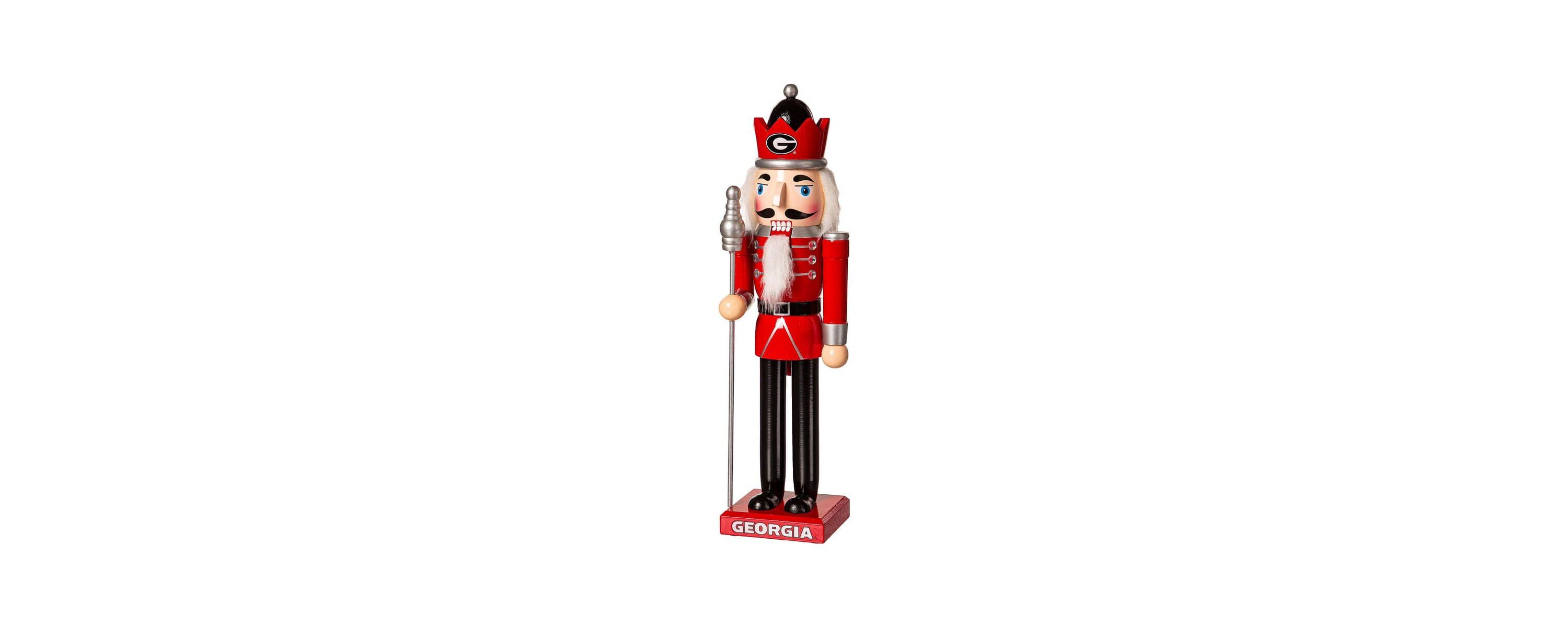 NCAA Georgia Bulldogs 12" Wooden Nutcracker Statue
