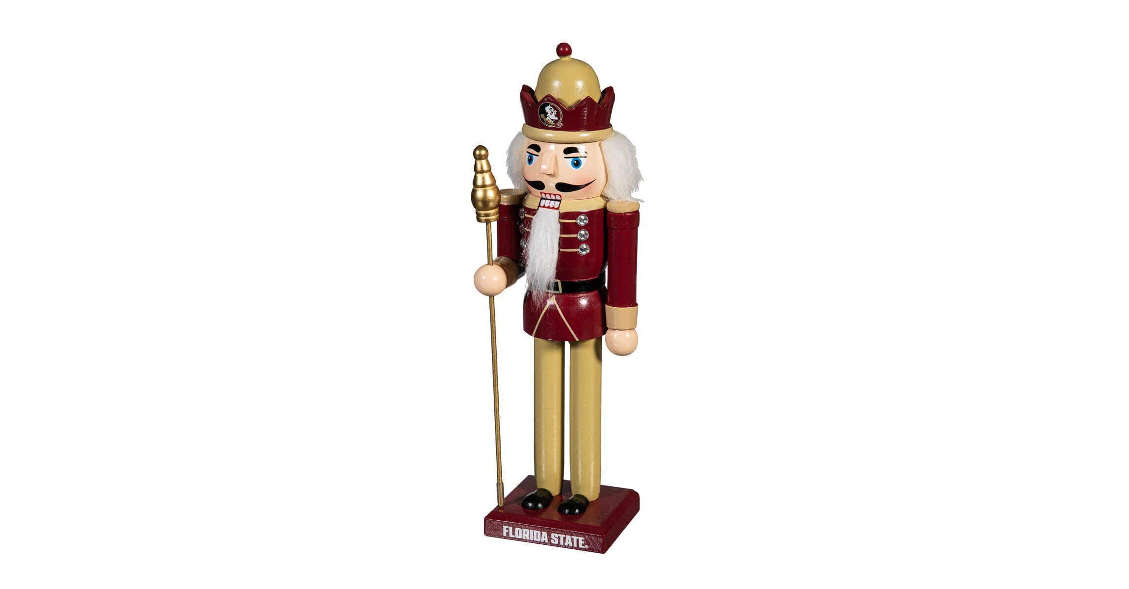 NCAA Florida State Seminoles 12" Wooden Nutcracker Statue