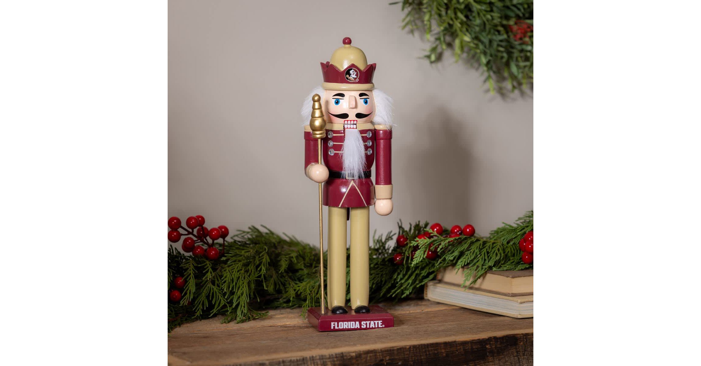 NCAA Florida State Seminoles 12" Wooden Nutcracker Statue