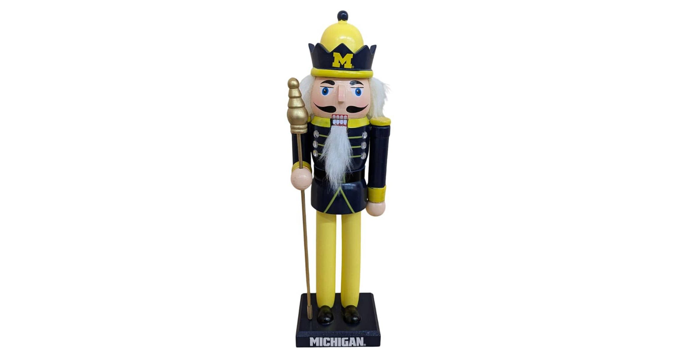 NCAA Michigan Wolverines 12" Wooden Nutcracker Statue