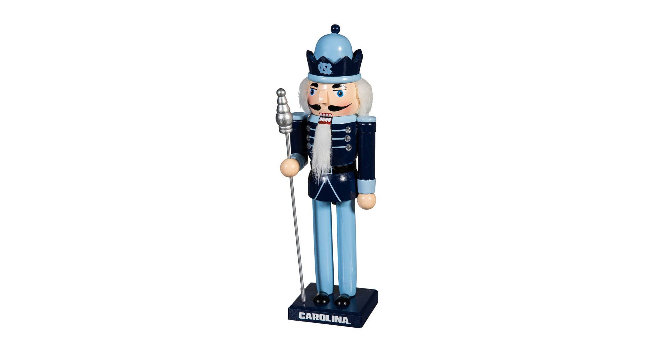 NCAA North Carolina Tar Heels 12" Wooden Nutcracker Statue