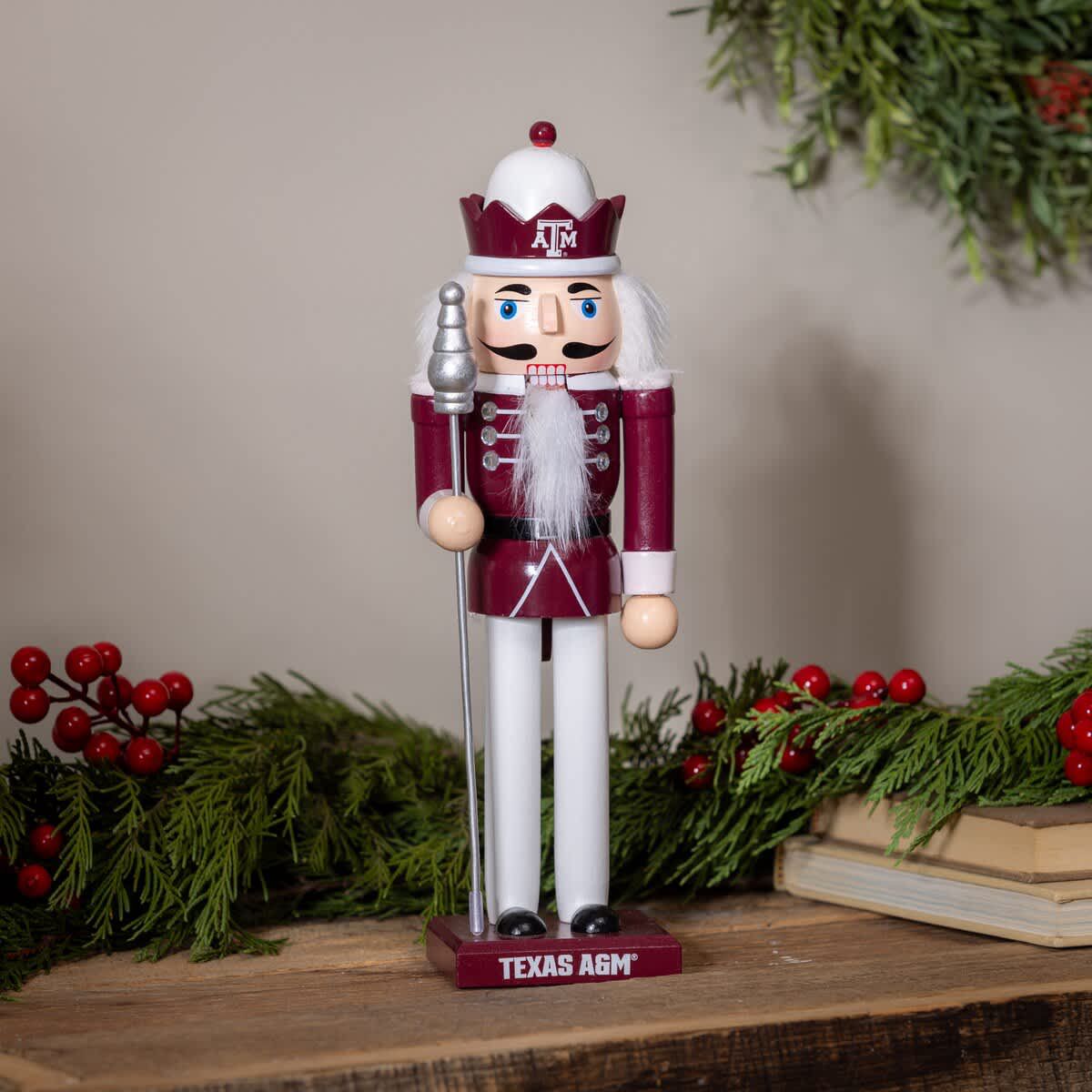 NCAA Texas A&M Aggies 12" Wooden Nutcracker Statue
