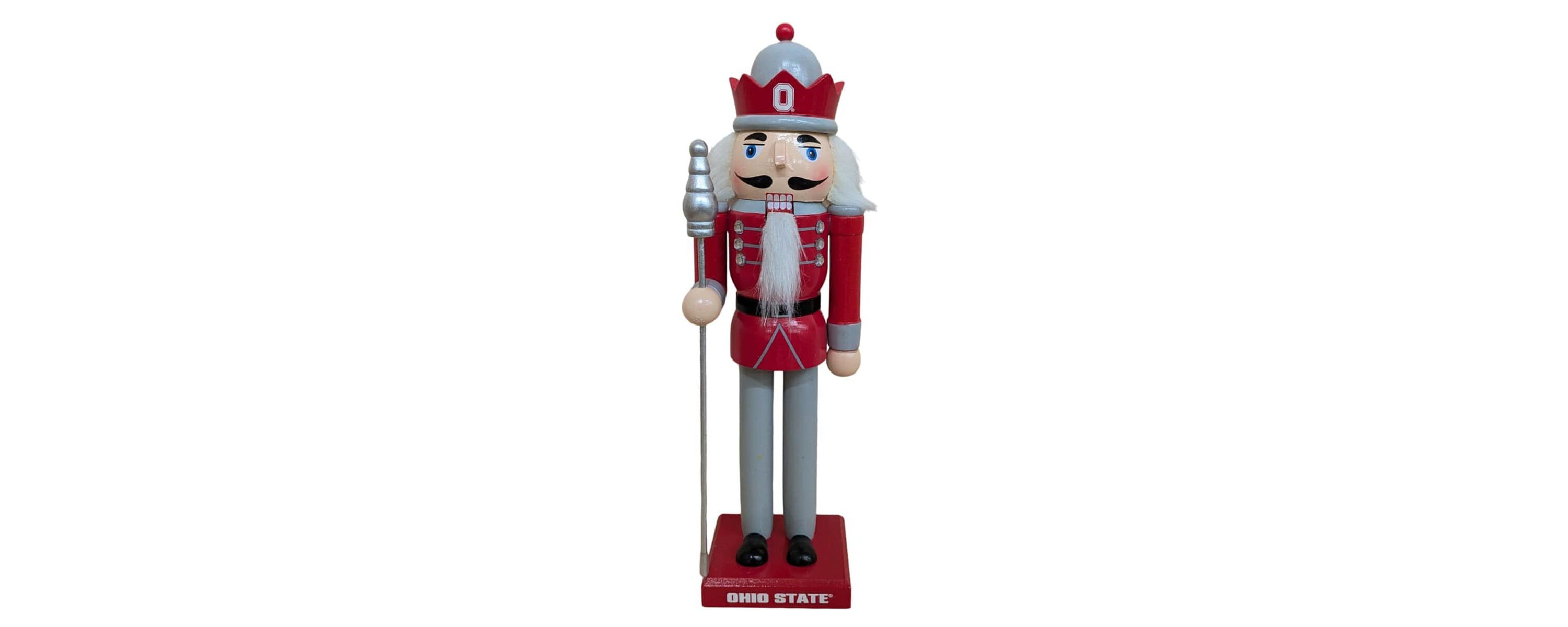 NCAA Ohio State Buckeyes 12" Wooden Nutcracker Statue