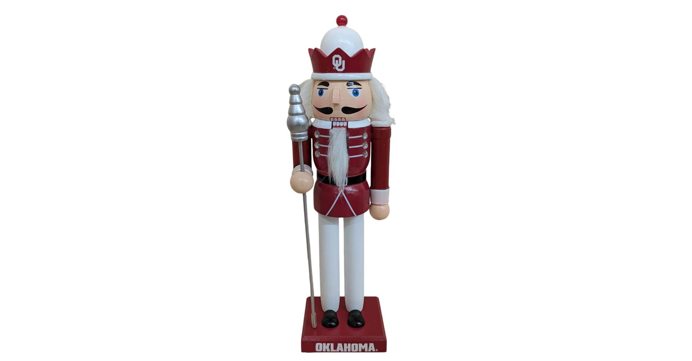 NCAA Oklahoma Sooners 12" Wooden Nutcracker Statue