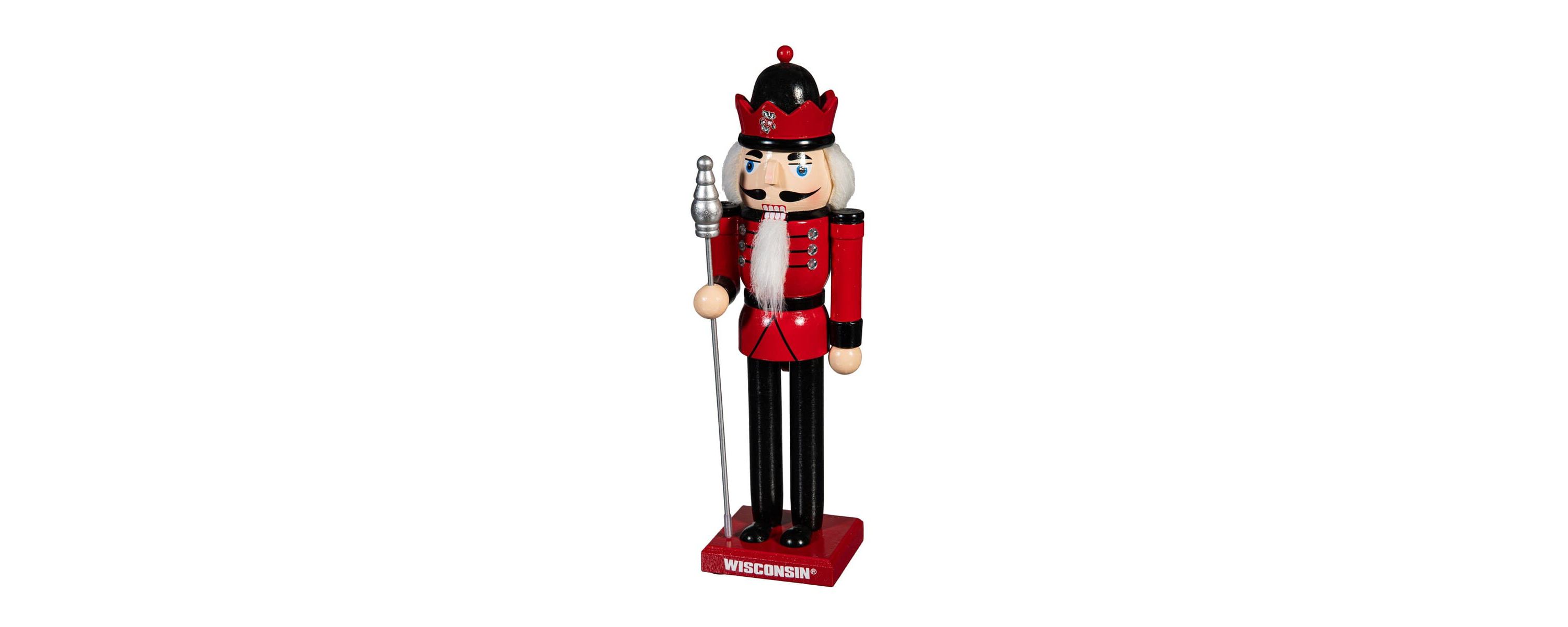 NCAA Wisconsin Badgers 12" Wooden Nutcracker Statue
