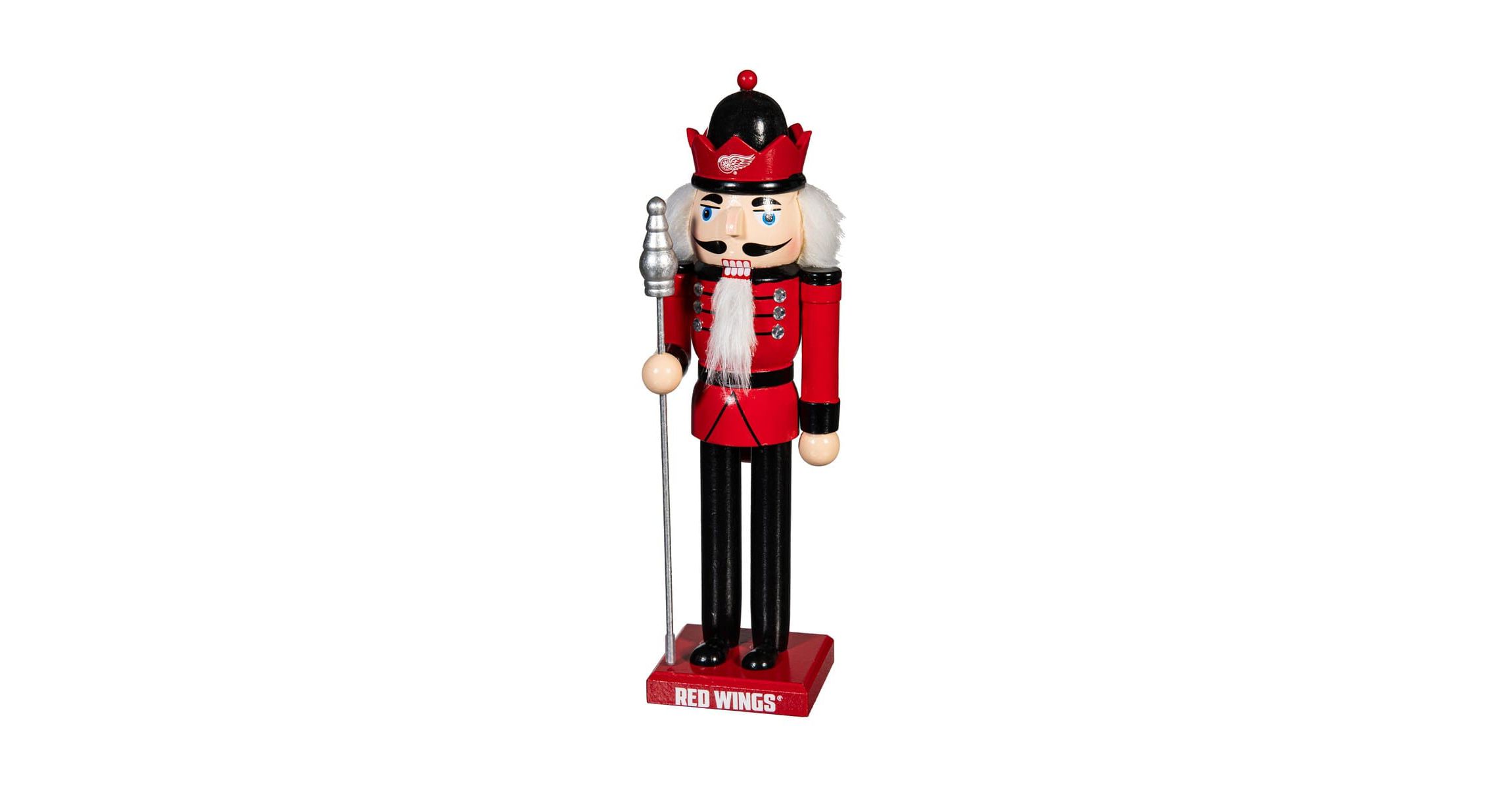 NHL Detroit Wings 12" Wooden Nutcracker Statue