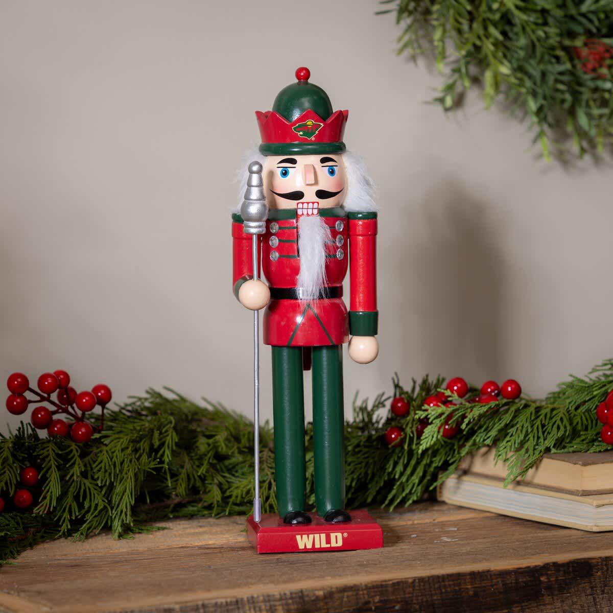 NHL Minnesota Wild 12" Wooden Nutcracker Statue
