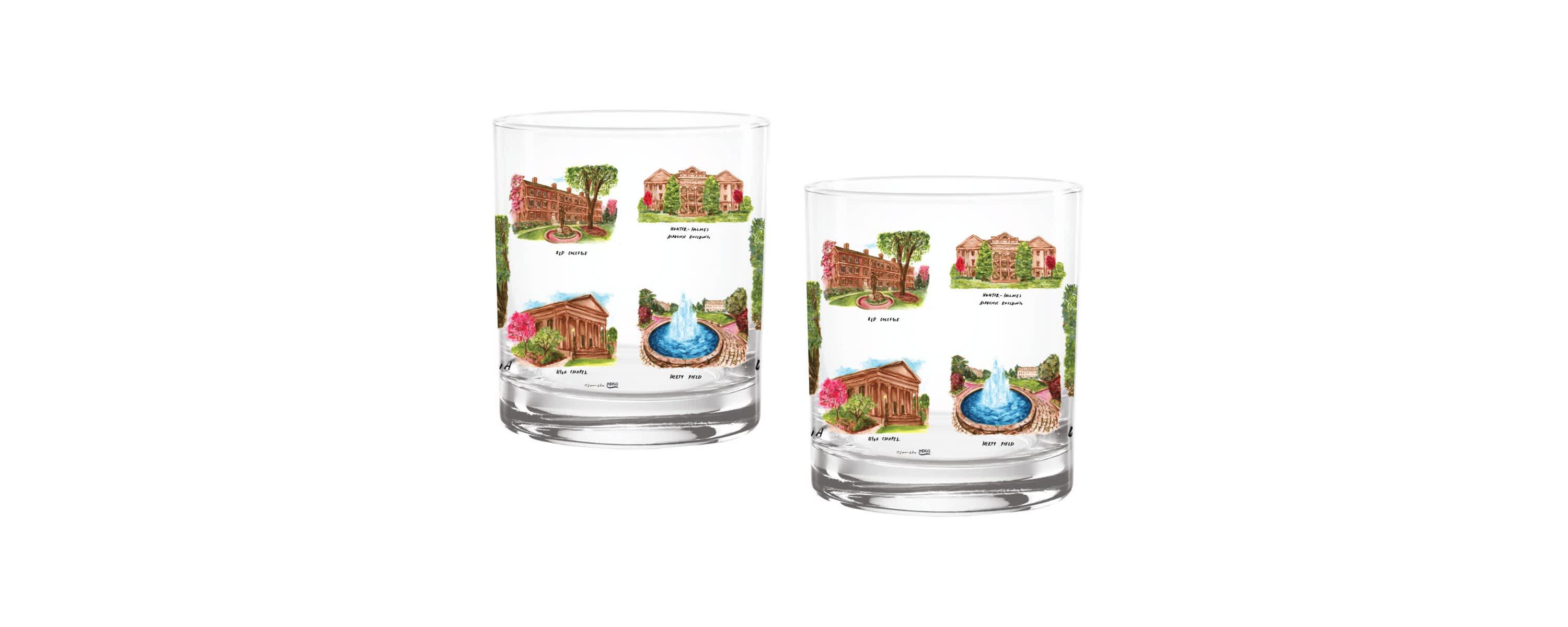 NCAA Georgia Bulldogs 2-Pack 14oz. Laura Wilcox University Rocks Set