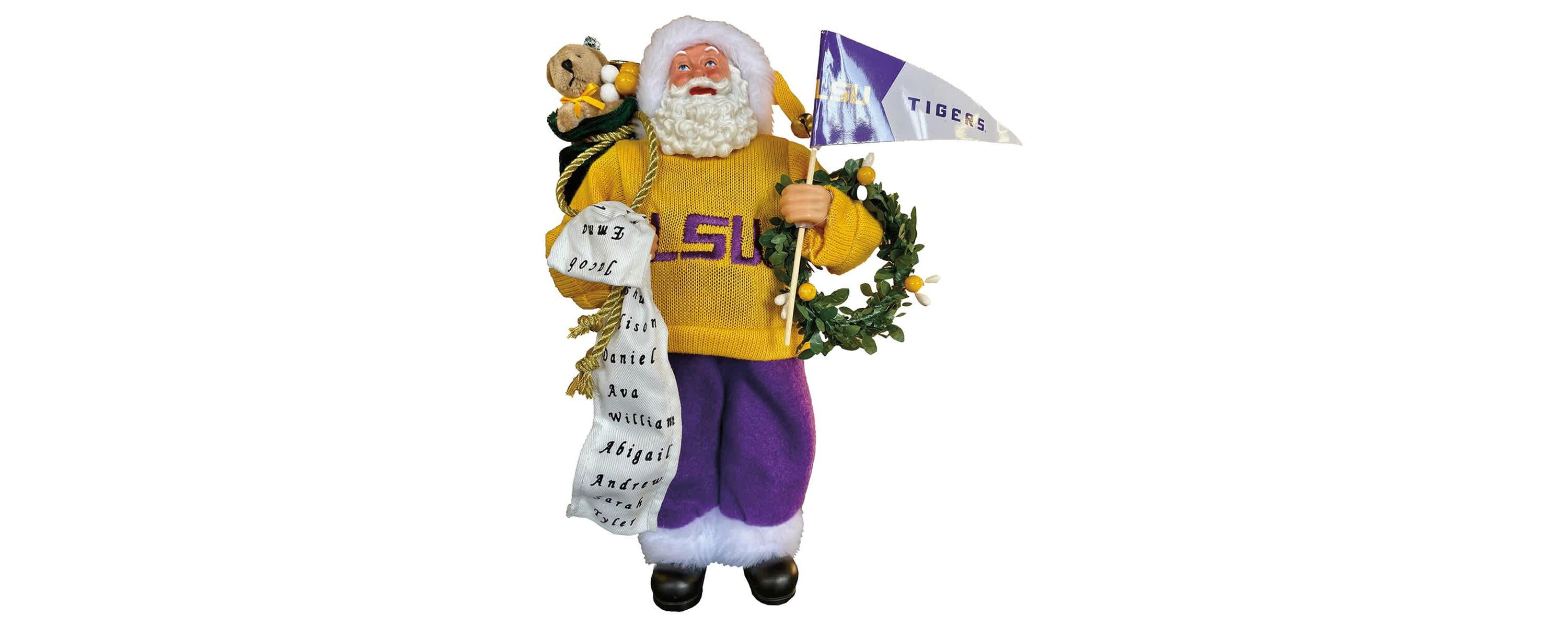 NCAA LSU Tigers 12" Proud Santa