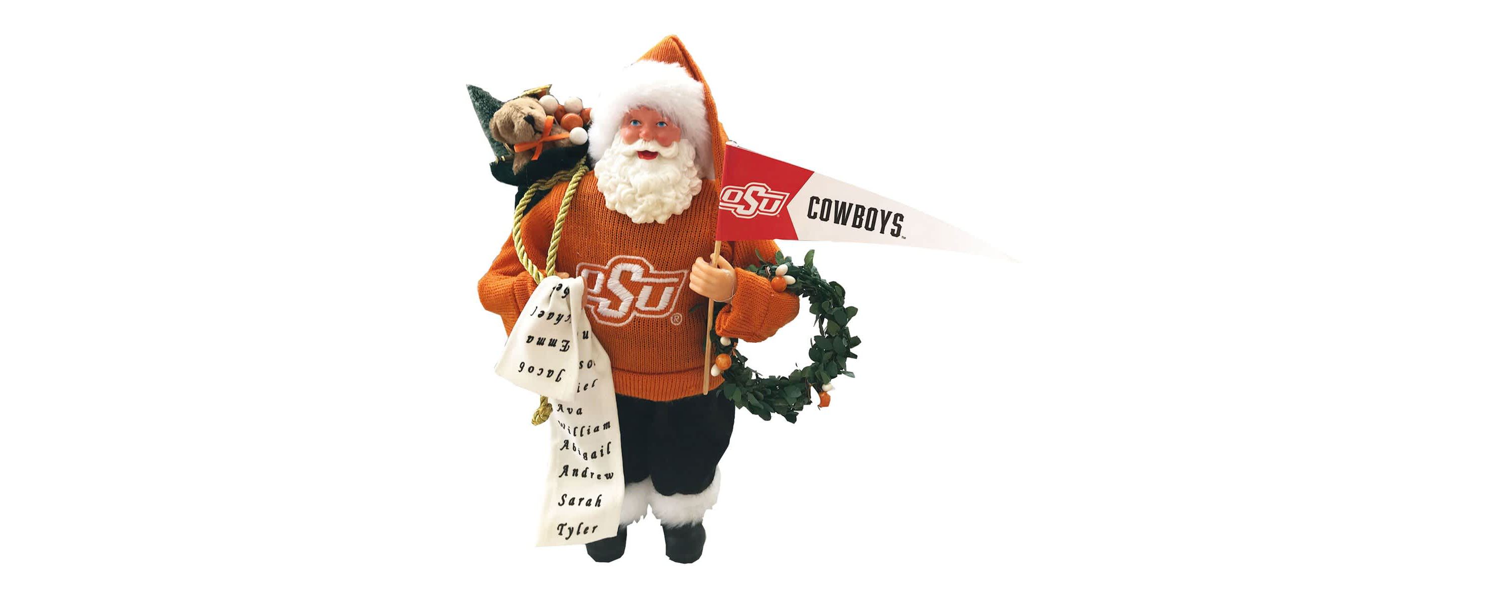NCAA Oklahoma State Cowboys 12" Proud Santa