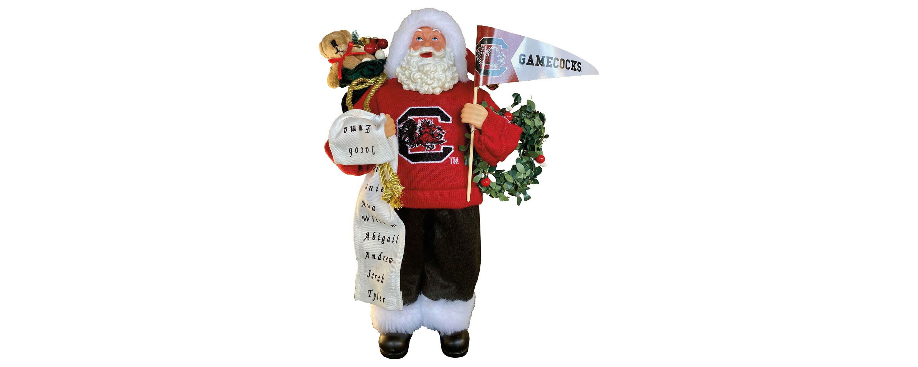 NCAA South Carolina Gamecocks 12" Proud Santa