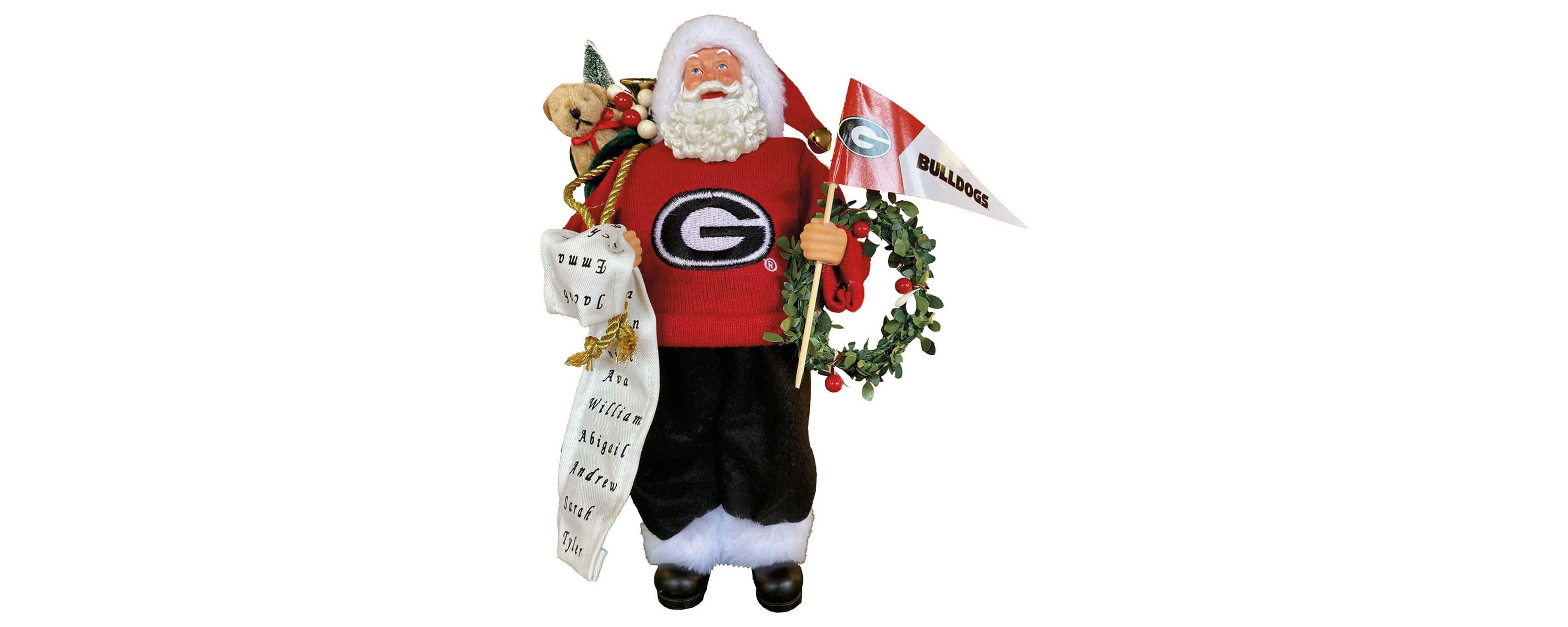 NCAA Georgia Bulldogs 12" Proud Santa