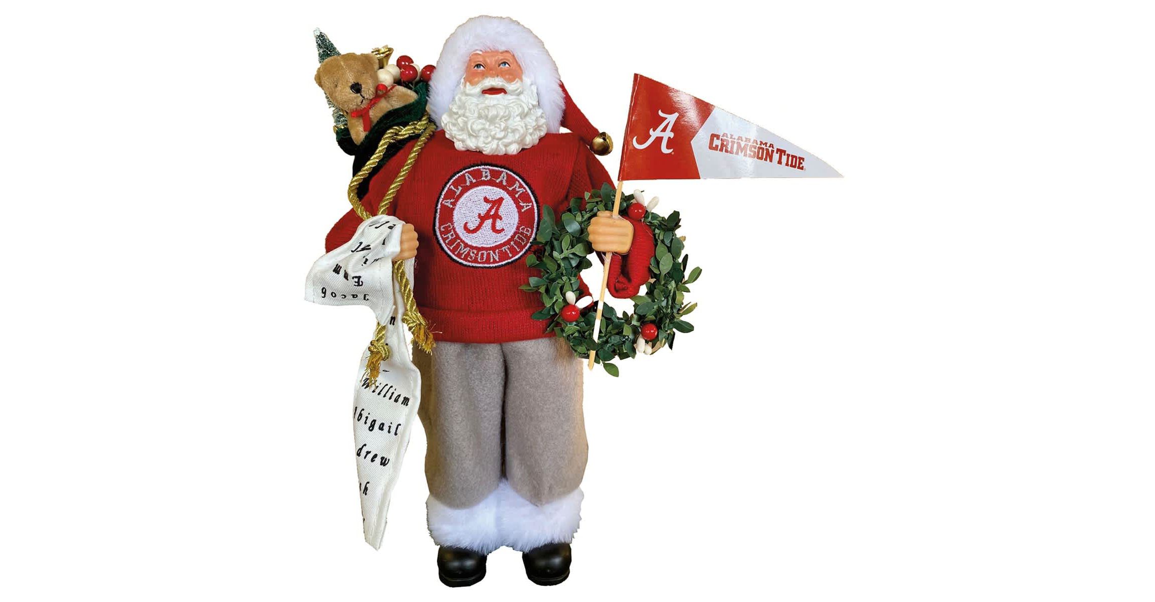 Alabama Crimson Tide NCAA Alabama Tide 12" Proud Santa