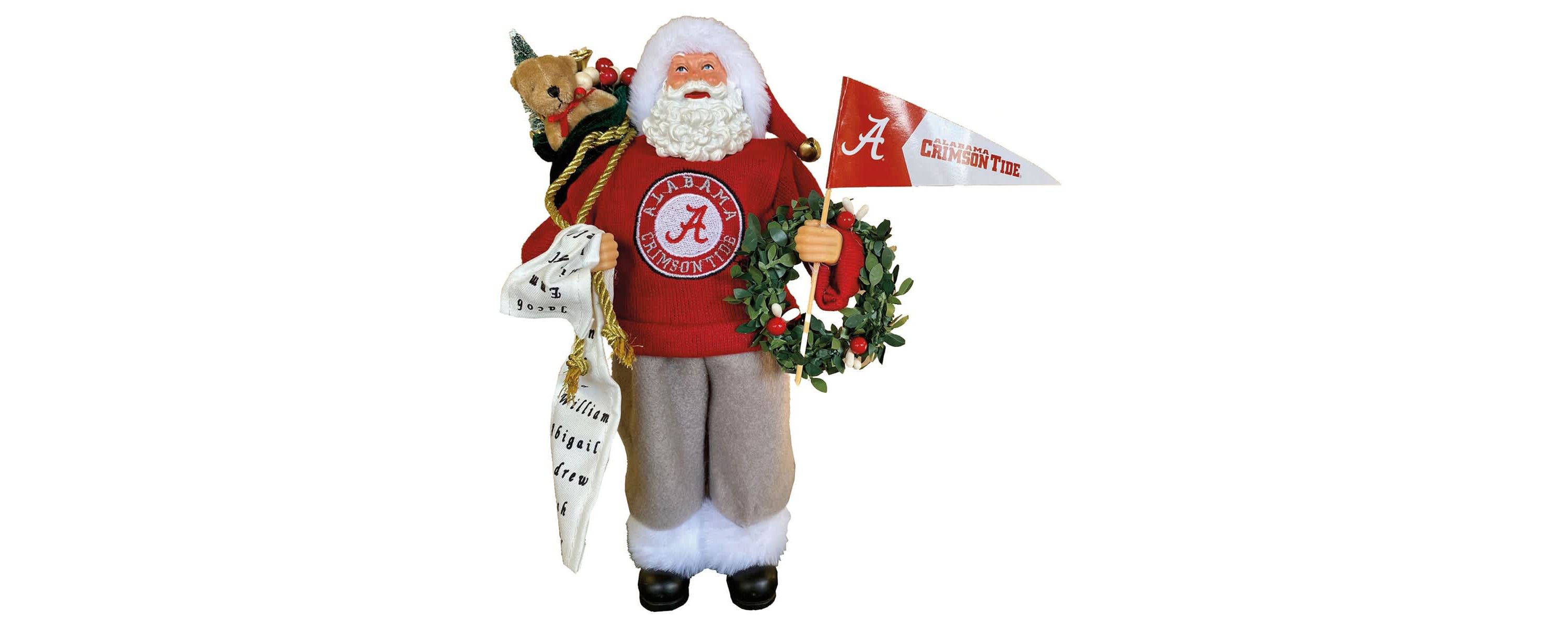 Alabama Crimson Tide NCAA Alabama Tide 12" Proud Santa