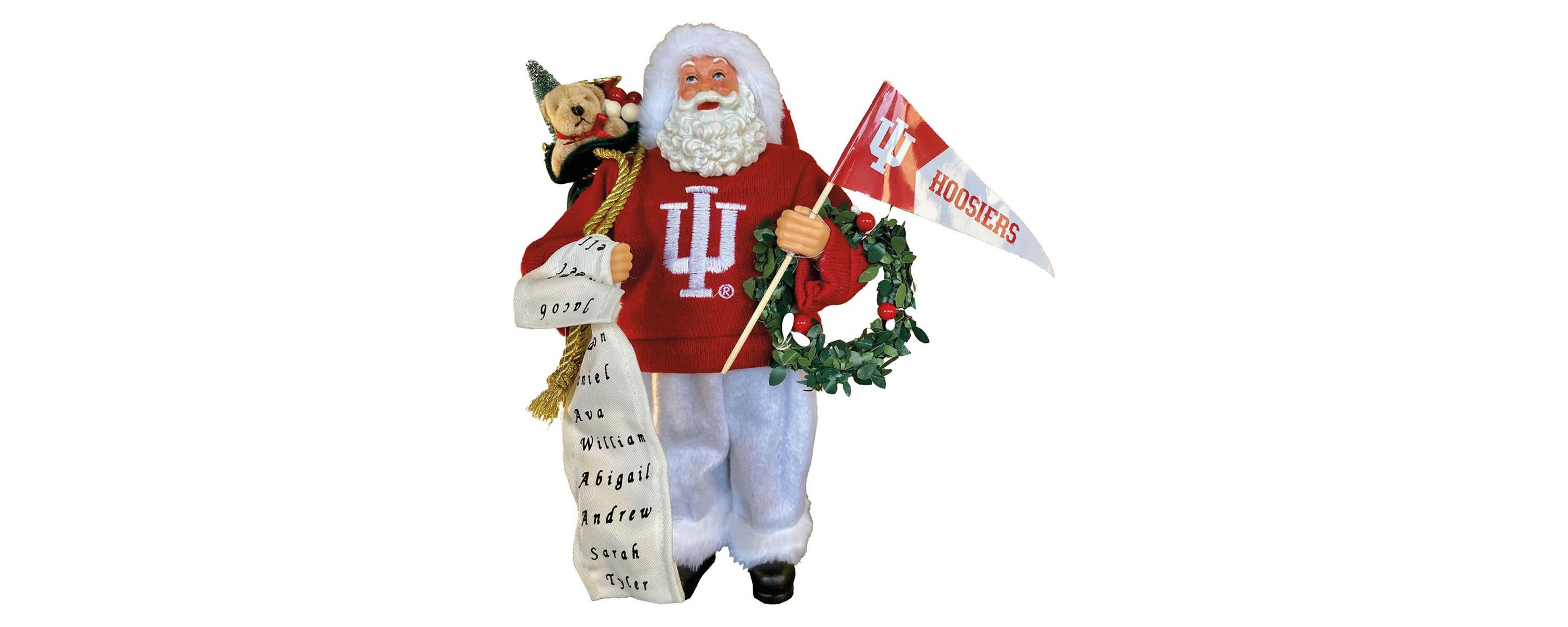 NCAA Indiana Hoosiers 12" Proud Santa